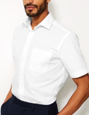 Marks and spencer on sale short sleeve formal shirts