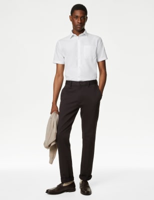 marks and spencer short sleeve formal shirts