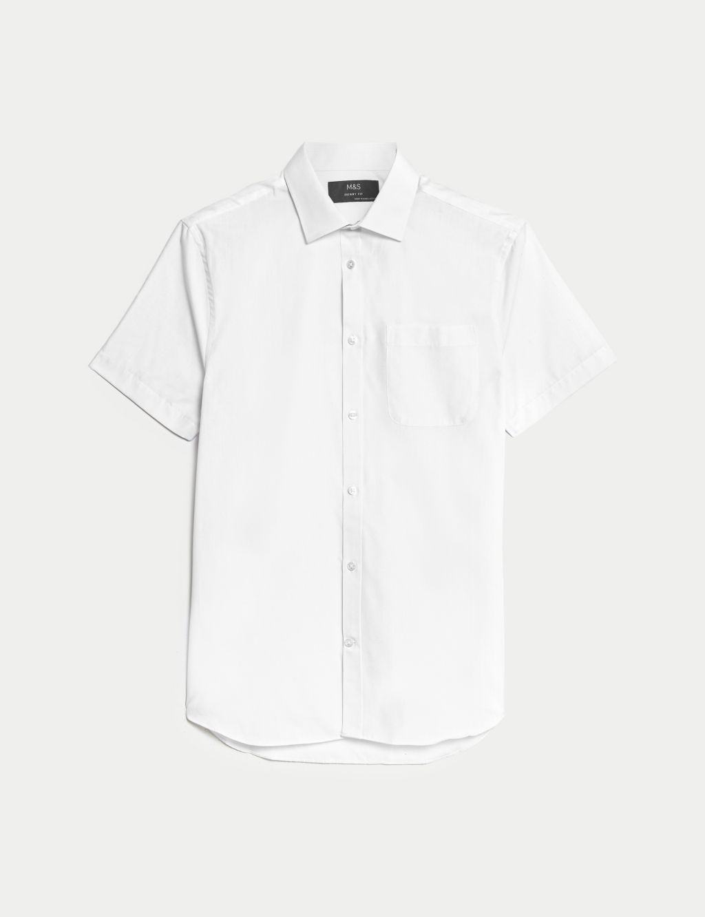 Skinny Fit Easy Iron Cotton Blend Shirt