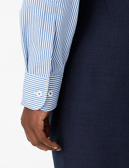 Tailored Fit Striped Easy Iron Shirt