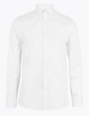Skinny Fit Easy Iron Stretch Shirt | M&S Collection | M&S