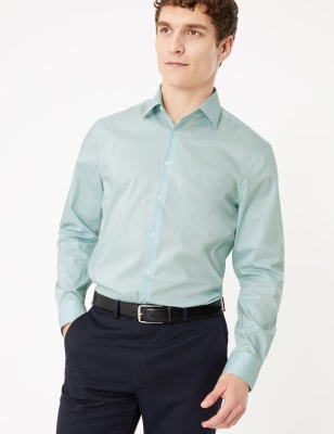 Slim Fit Cotton Shirt with Stretch