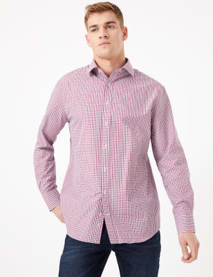 Regular Fit Easy Iron Check Shirt - AT