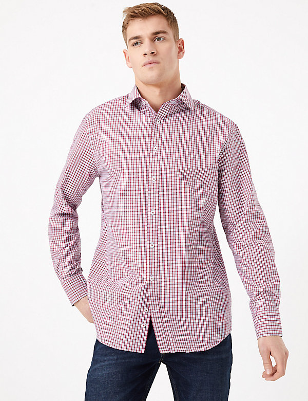 Regular Fit Easy Iron Check Shirt - BE