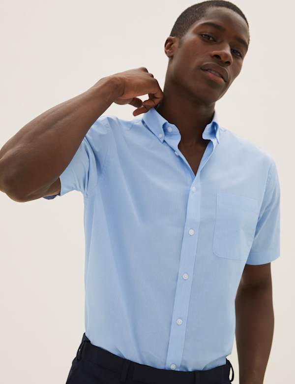 Regular Fit Striped Easy Iron Shirt