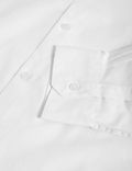 Camisa de corte ajustado de planchado fácil con algodón