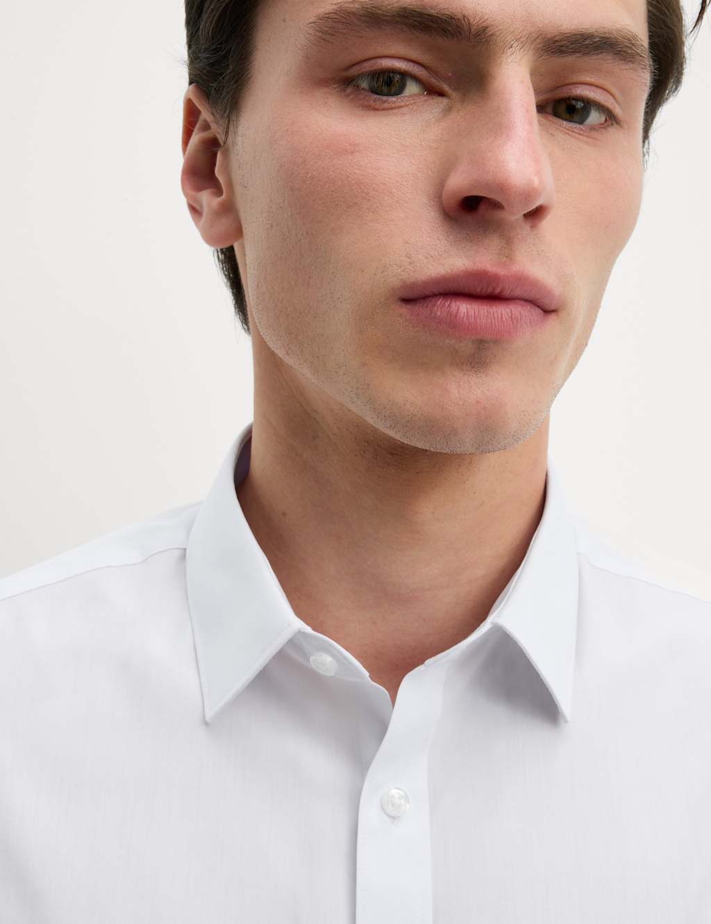 Plain white business shirt best sale
