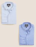 2 Pack Pure Cotton Check Long Sleeve Shirts