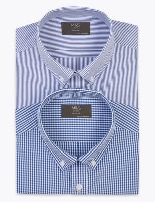 marks and spencer short sleeve formal shirts