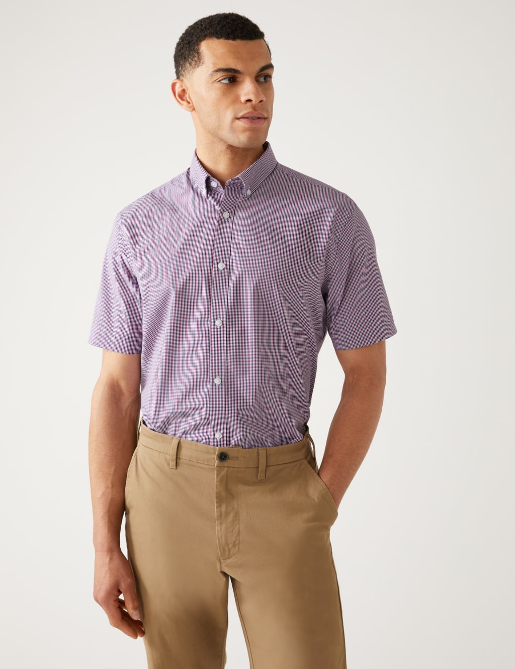 2pk Regular Fit Check Short Sleeve Shirts image 4
