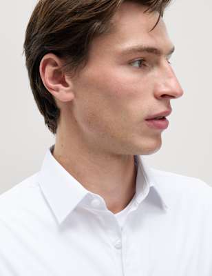 m&s slim fit school shirts