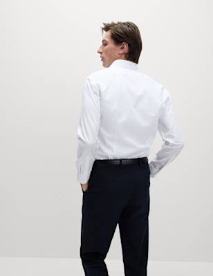 m&s slim fit school shirts