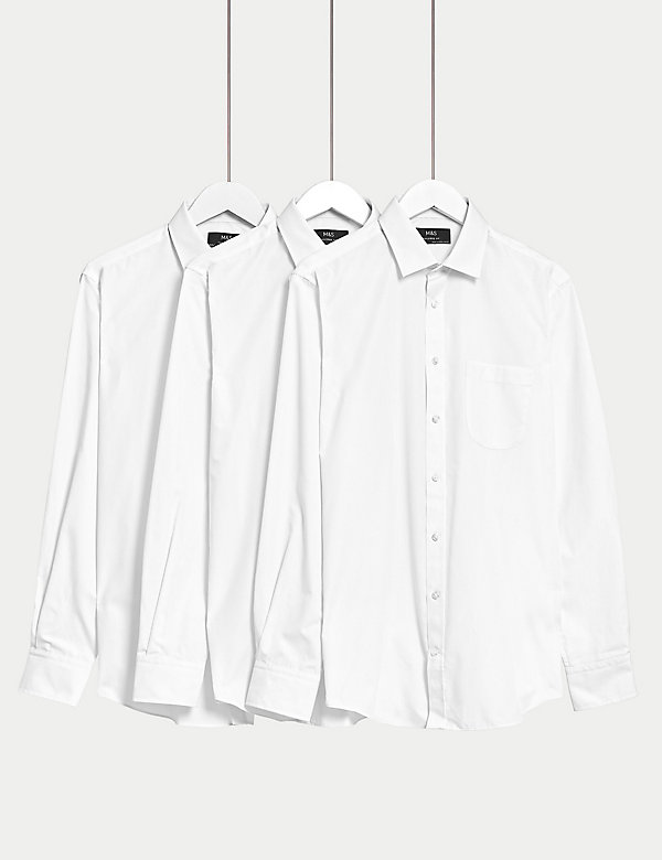 Lot de 3&nbsp;chemises coupe ajustée à manches longues, repassage facile - FR