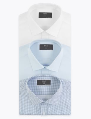 m and s slim fit shirts