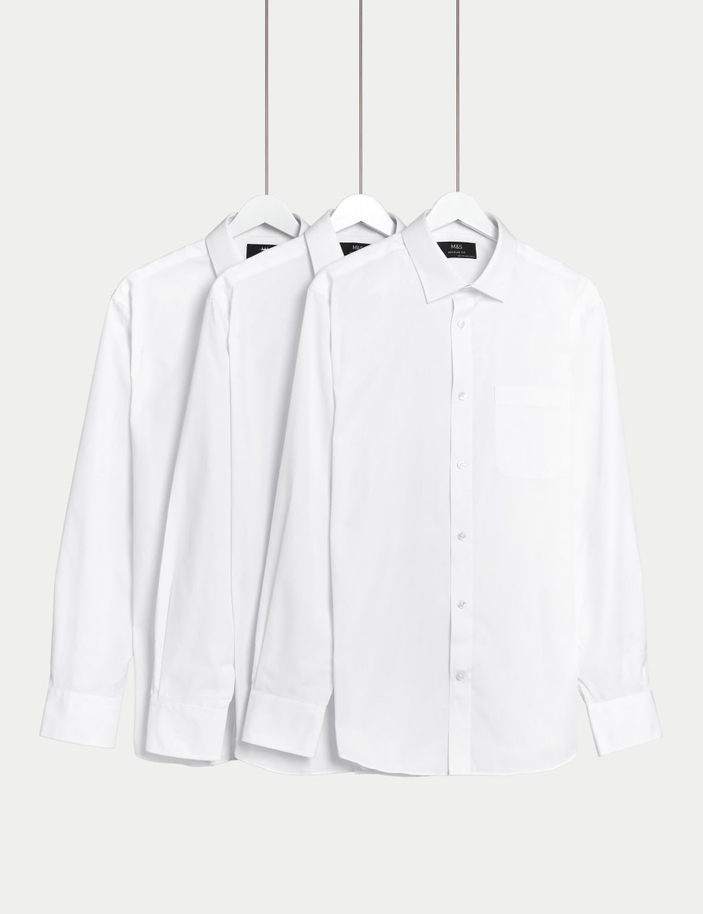 3pk Regular Fit Easy Iron Long Sleeve Shirts