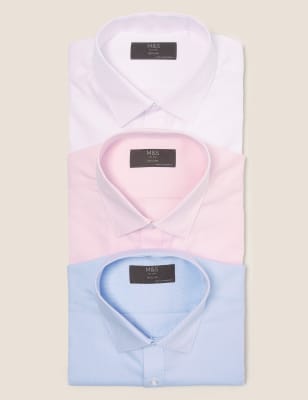 3pk Regular Fit Long Sleeve Shirts