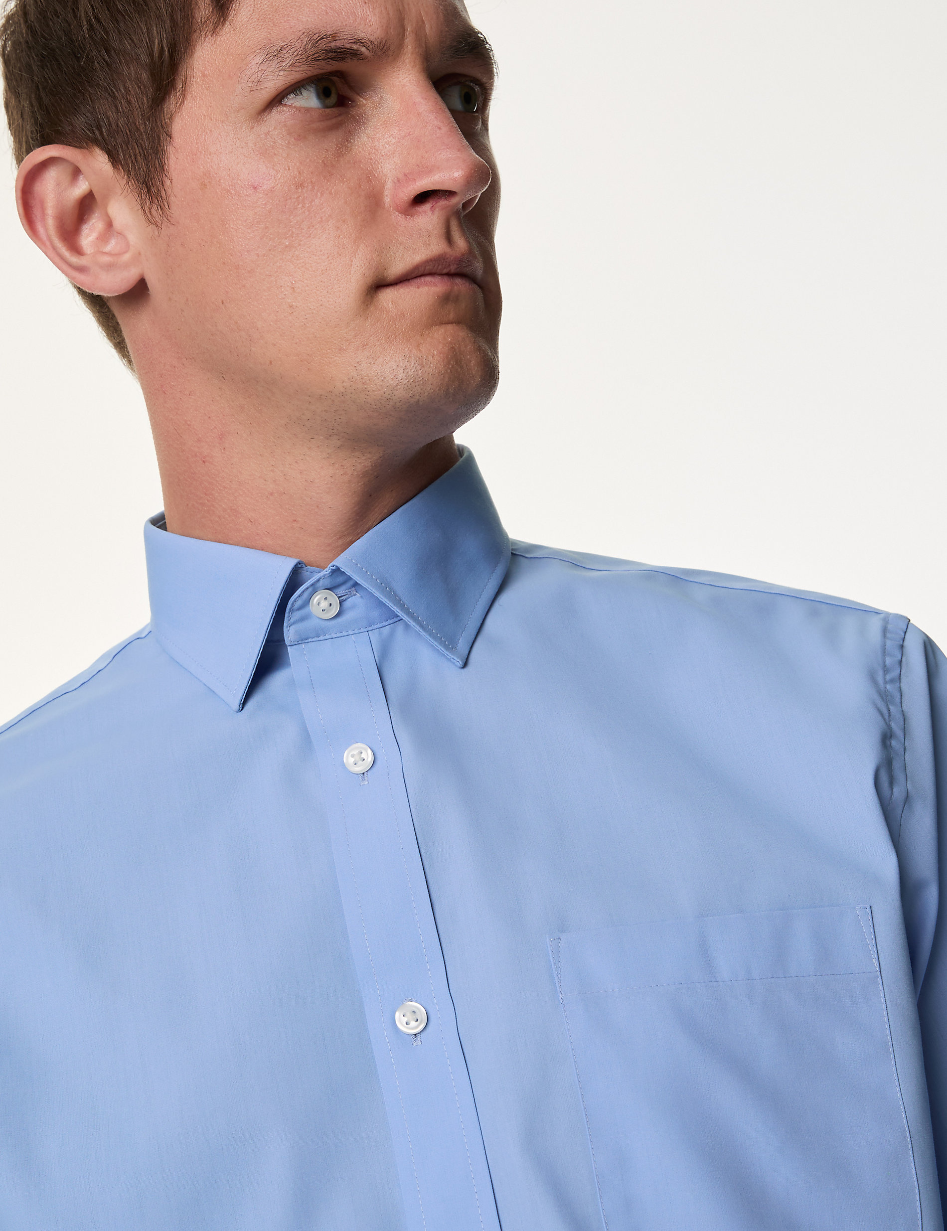 3pk Regular Cotton Blend Long Sleeve Shirts