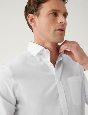 M&S Mens 5 Pack Tailored Fit Long Sleeve Shirts