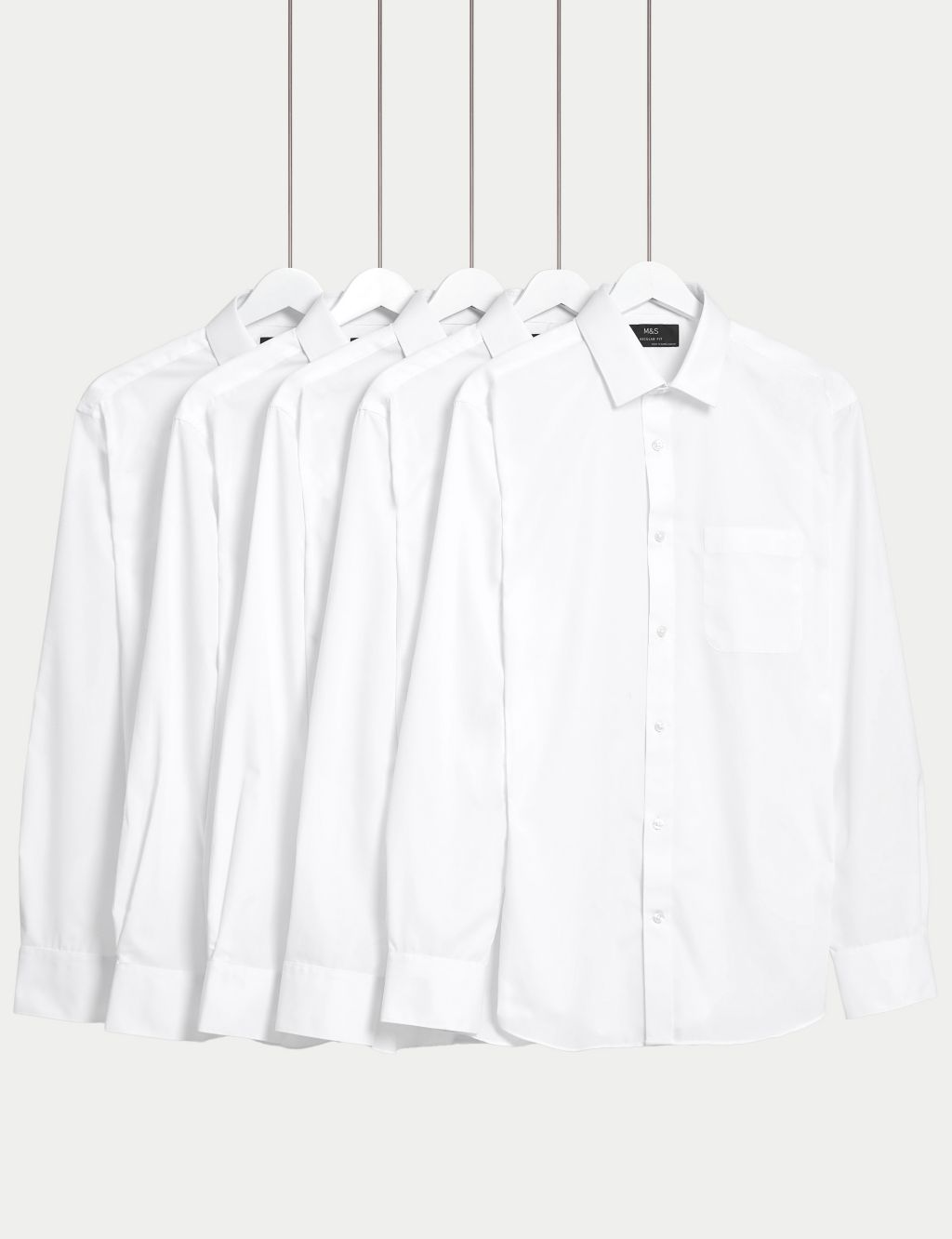 5pk Regular Fit Long Sleeve Shirts image 1