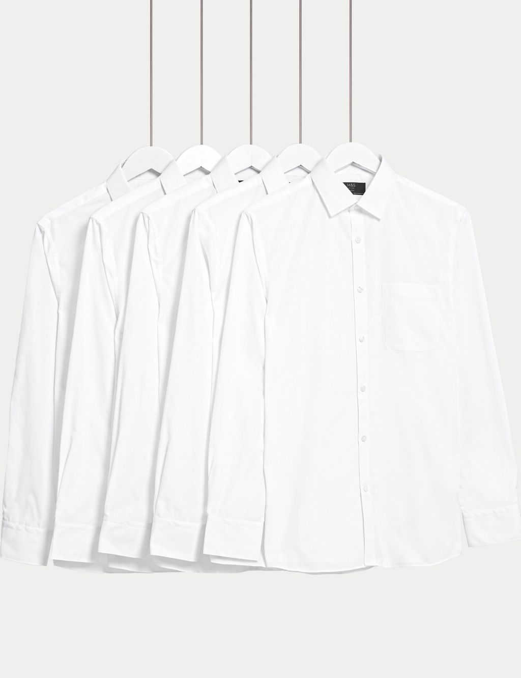 5pk Skinny Fit Long Sleeve Shirts image 1