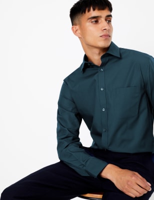 5 Pack Tailored Fit Easy Iron Shirts | M&S Collection | M&S