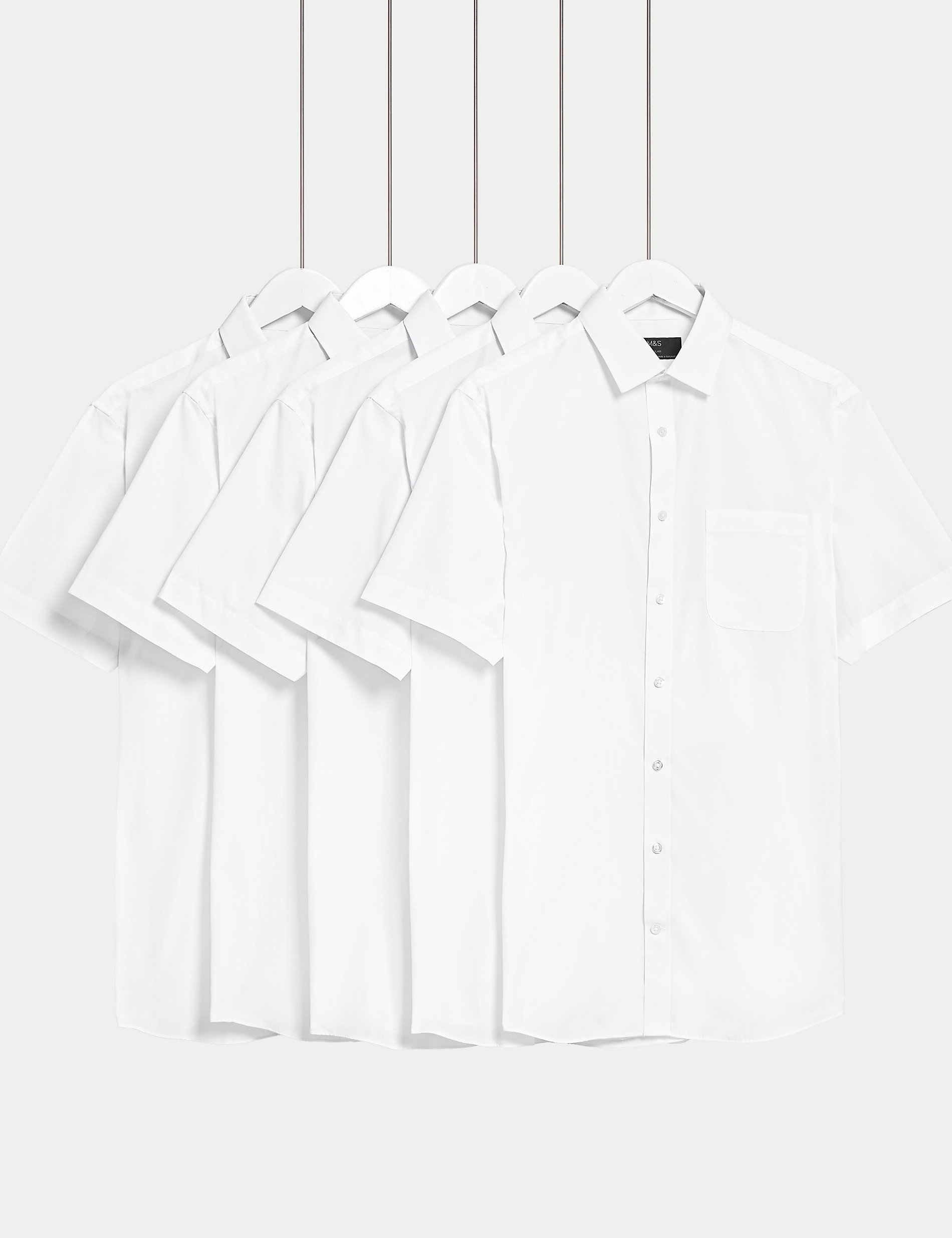 5pk Regular Fit Short Sleeve Shirts