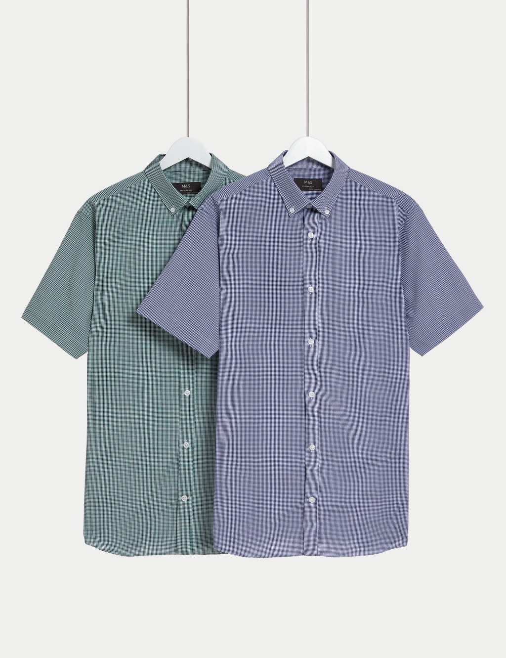 2pk Regular Fit Easy Iron Checked Shirts