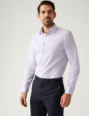 Tailored Fit Pure Cotton Puppytooth Shirt - SE