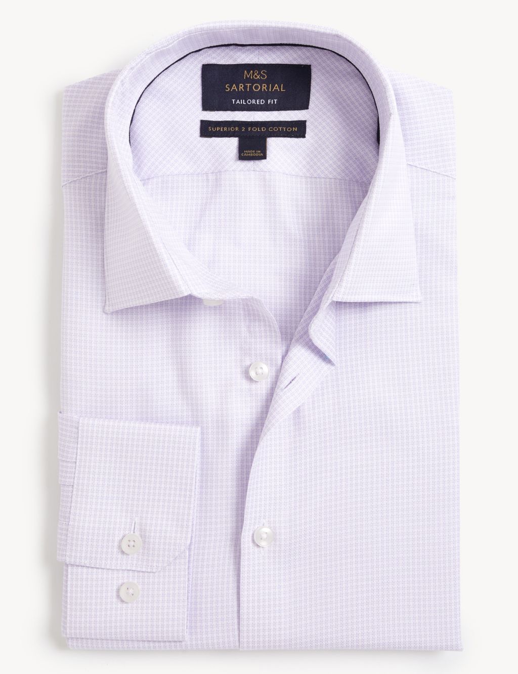 Tailored Fit Pure Cotton Puppytooth Shirt image 2