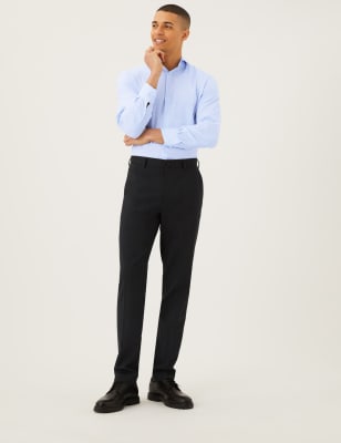 

Mens M&S SARTORIAL Bügelleichtes Hemd aus reiner Baumwolle mit schmaler Passform - Pale Blue, Pale Blue