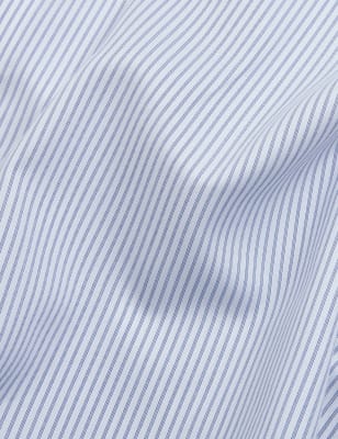 

Mens M&S SARTORIAL Tailored Fit Pure Cotton Striped Shirt - White Mix, White Mix