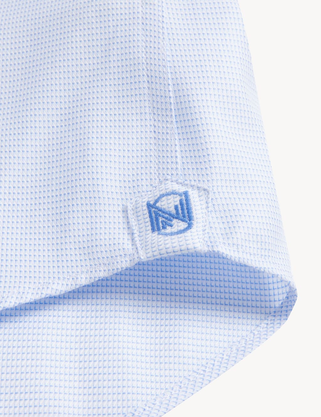 Tailored Fit Pure Cotton Textured Shirt image 9