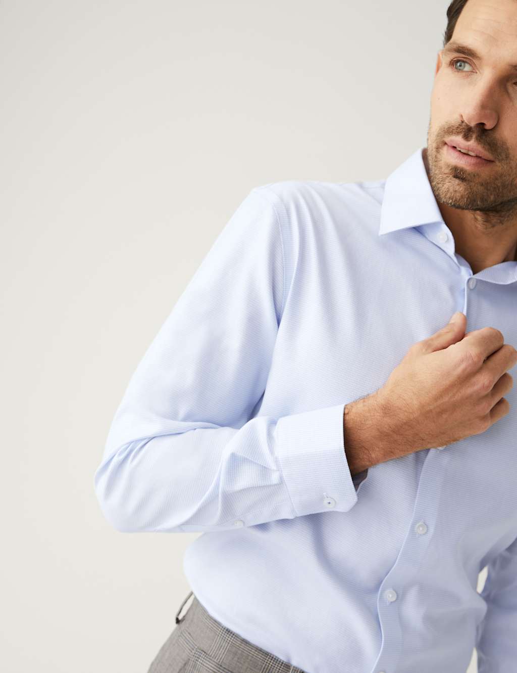 Regular Fit Pure Cotton Textured Shirt image 2