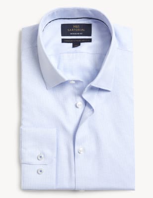 Regular Fit Pure Cotton Textured Shirt