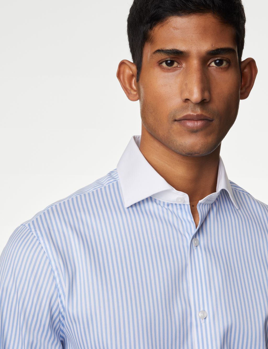 Tailored Fit Pure Cotton Striped Shirt image 5