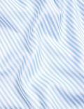 Camisa de corte sastre de rayas de algodón premium con puño doble
