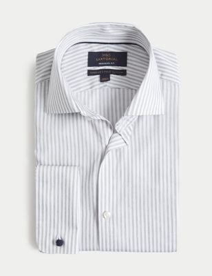 Buy Men Navy Regular Fit Formal Full Sleeves Formal Shirt Online - 672761