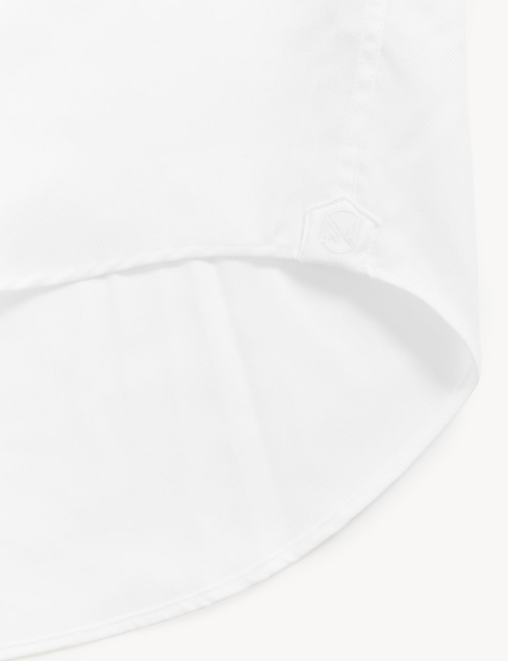 Tailored Fit Pure Cotton Herringbone Shirt image 9