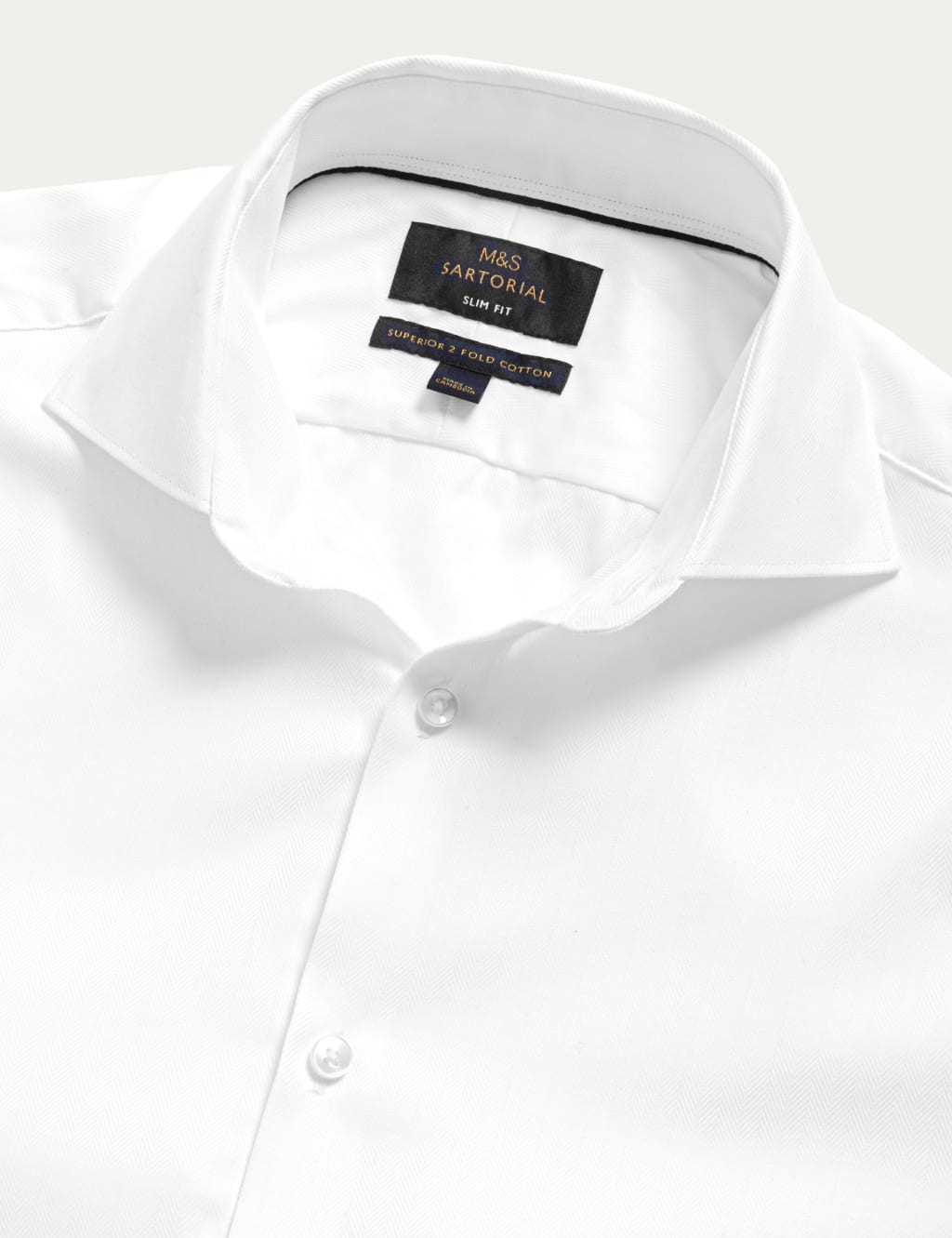 Slim Fit Easy Iron Herringbone Shirt image 9