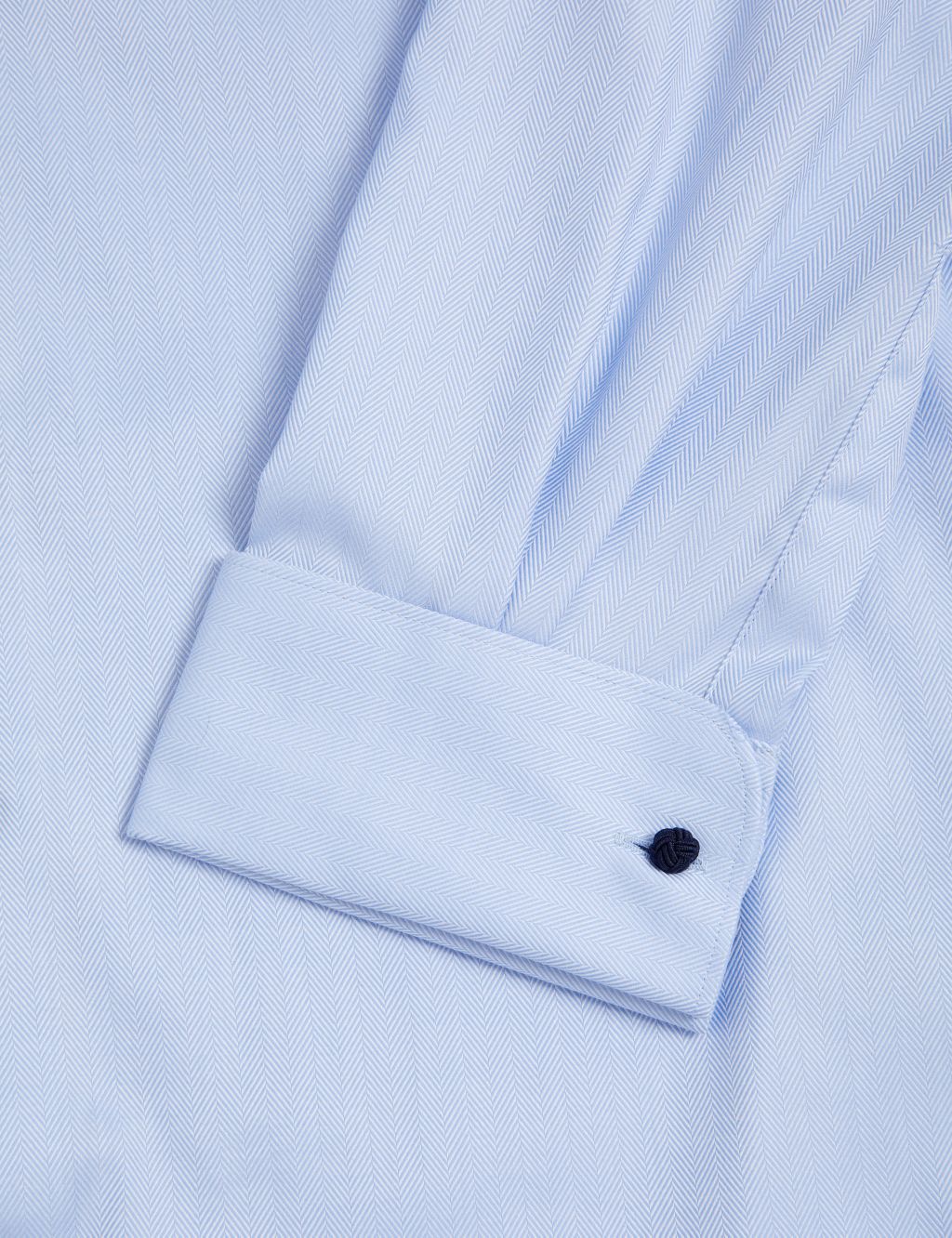 Tailored Fit Pure Cotton Herringbone Shirt image 7