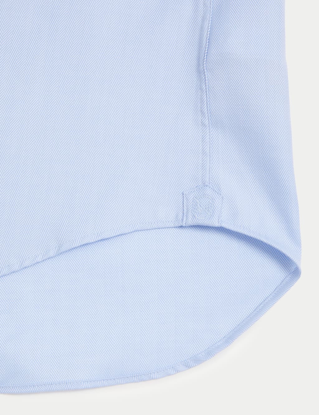Tailored Fit Pure Cotton Herringbone Shirt image 9