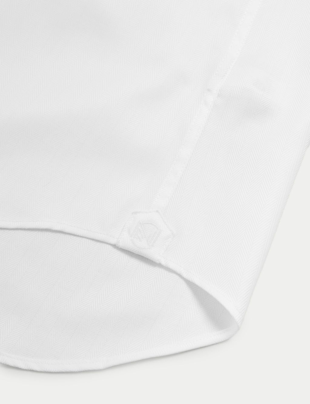 Tailored Fit Pure Cotton Herringbone Shirt image 9