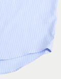 Gestreepte overhemd met normale pasvorm en visgraatmotief