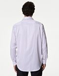 Camisa de rayas anchas de ajuste estándar de planchado fácil 100% algodón