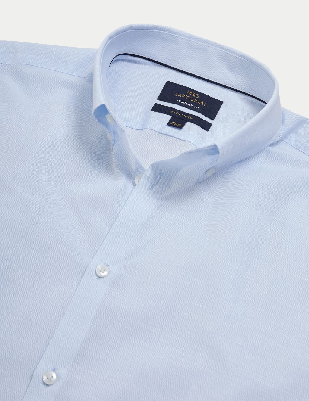 Regular Fit Linen Blend Weave Shirt image 9