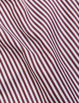 

Mens M&S SARTORIAL Tailored Fit Pure Cotton Striped Shirt - Burgundy, Burgundy
