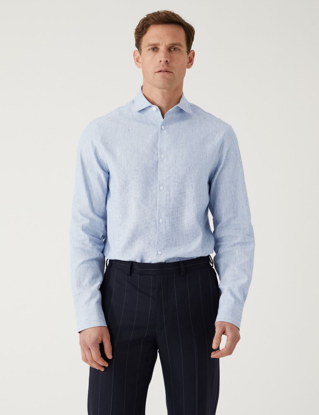 Tailored Fit Italian Linen Miracle™ Shirt image 1