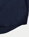 Camisa de sarga de ajuste estándar de algodón premium con puño doble