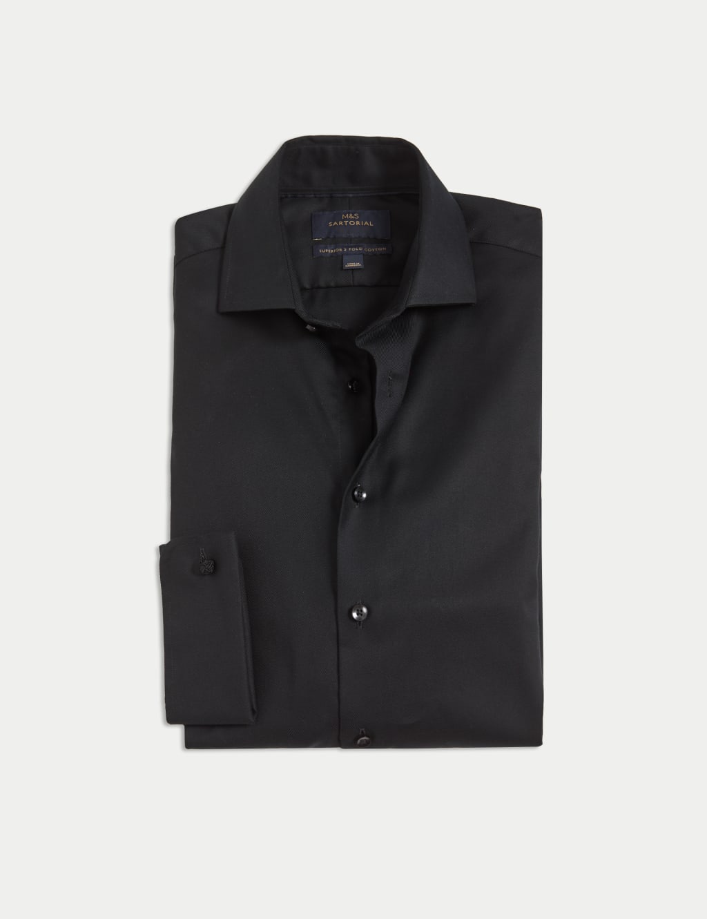 Regular Fit Luxury Cotton Double Cuff Twill Shirt