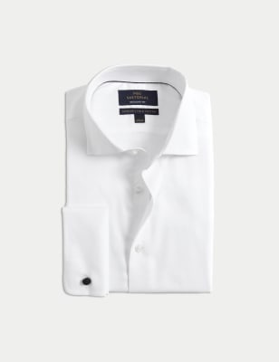 Regular Fit Luxury Cotton Double Cuff Twill Shirt